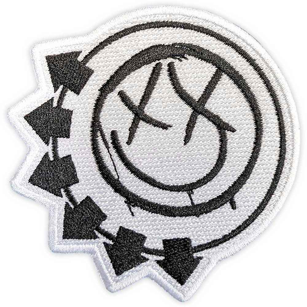 Blink182 - Black SixArrow Smile Patch - Wit